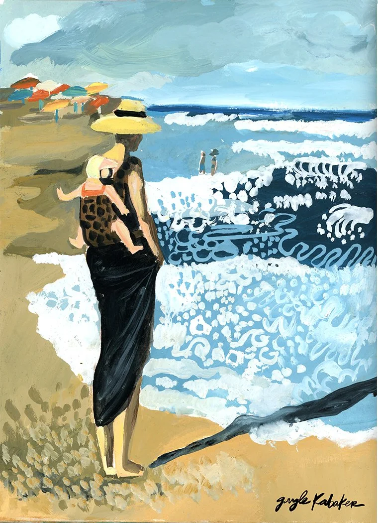 Beach Walk - New Yorker cover art — Gayle Kabaker